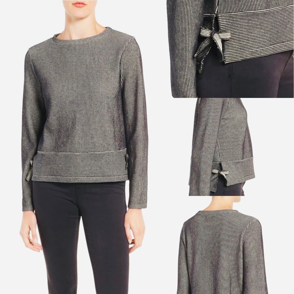 MADEWELL Contrast Stripe Side Tie Knit Sweater - Picture 9 of 12